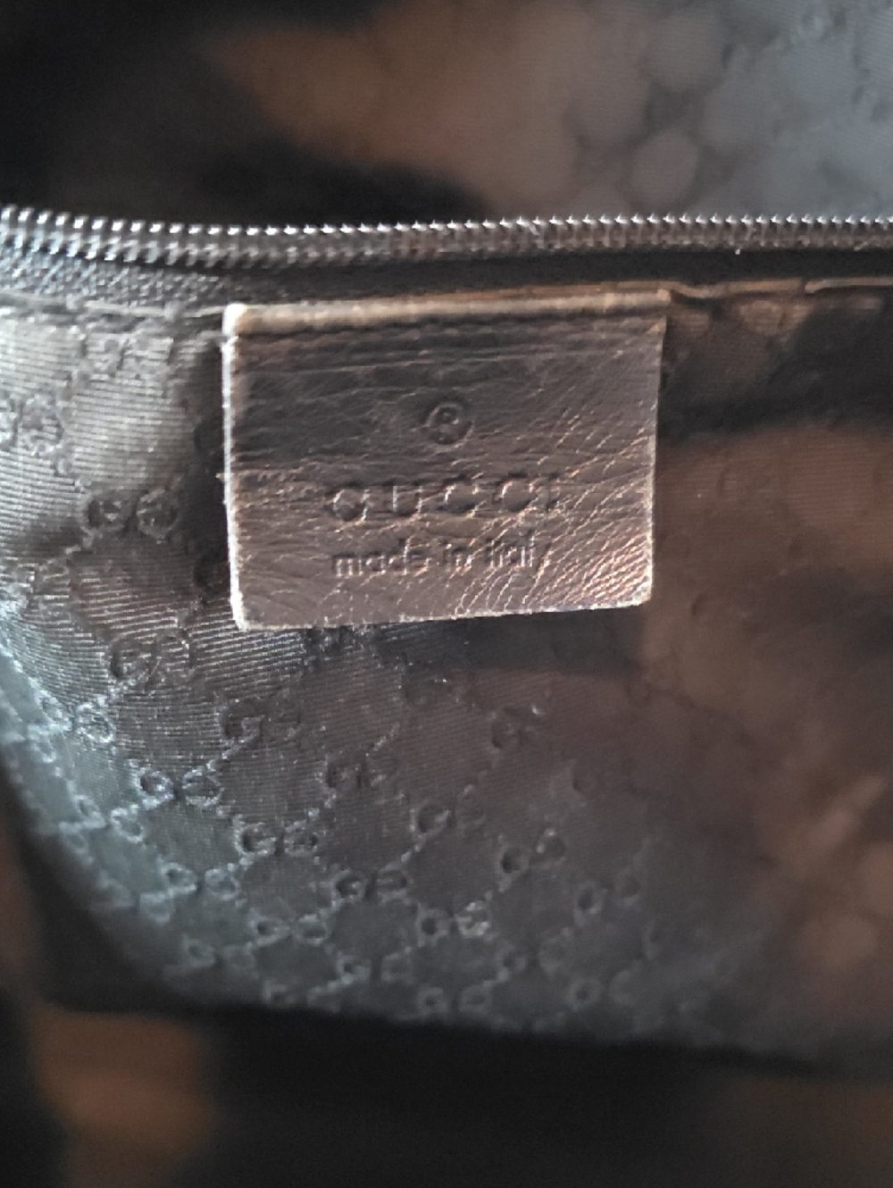 Gucci Black Denim Tote with Red and Green Web Accent - Picture 10 of 14